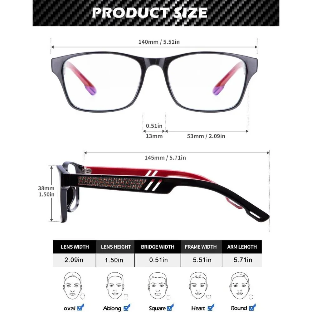 Unisex Red Sleek Frame HD Lens Digital Interface With Futuristic Smart Glasses - Picture 6 of 6